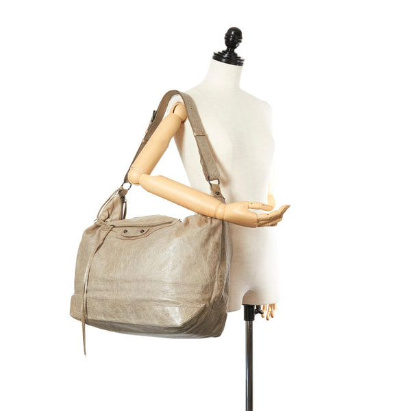 Balenciaga Motocross Courier Leather Shoulder Bag — Designer Shoulder Bag