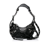 Balenciaga Motocross Embossed Le Cagole with Rhinestones XS Handbag