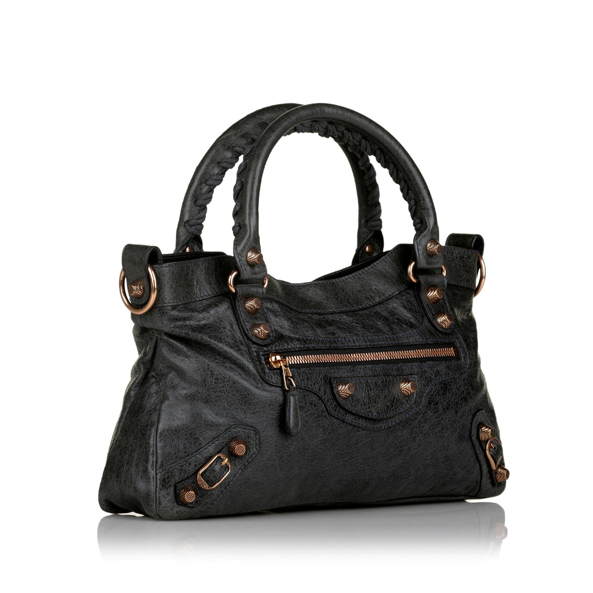 Balenciaga Motocross First Giant 12 Leather Satchel | Authentic Pre-Owned side view