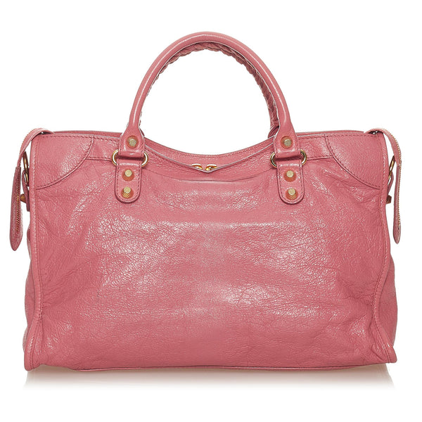 Balenciaga Motocross Giant 12 City Lambskin Leather Satchel | Designer Luxury Handbag