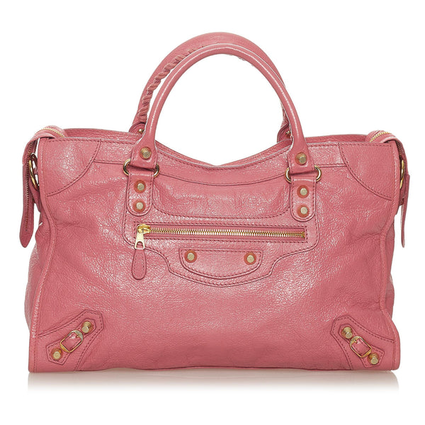 Balenciaga Motocross Giant 12 City Lambskin Leather Satchel | Designer Luxury Handbag