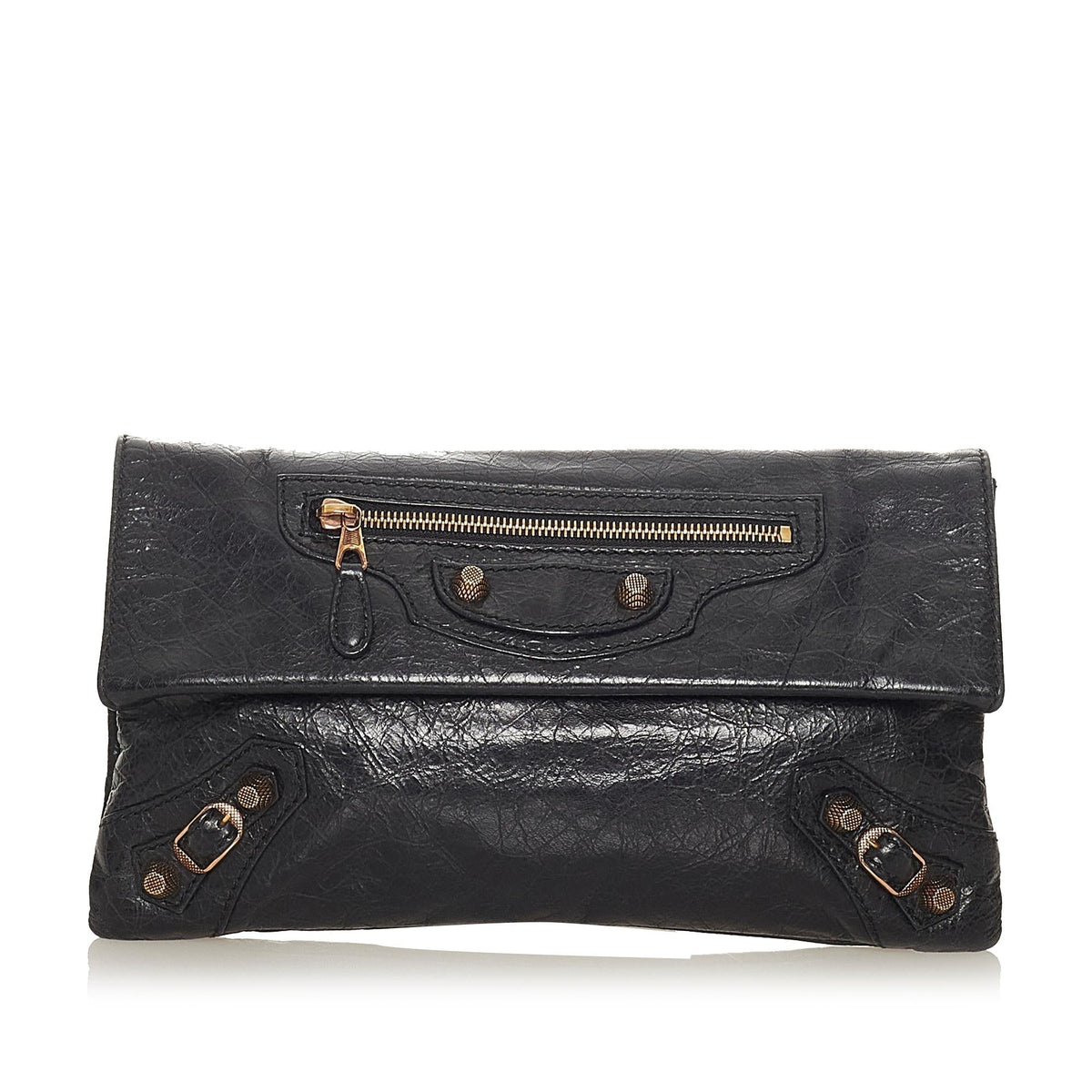 Balenciaga Motocross Giant 12 Envelope Leather Clutch Bag 27654