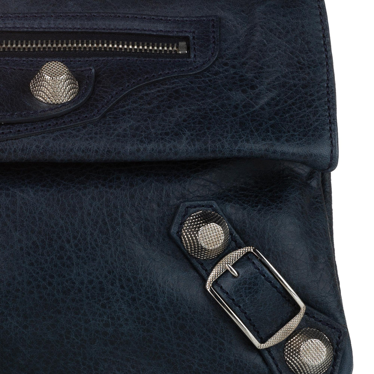 Balenciaga Motocross Giant 12 Envelope Leather Clutch Bag 33119 hardware detail