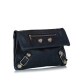Balenciaga Motocross Giant 12 Envelope Leather Clutch Bag 33119 side view