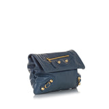 Balenciaga Motocross Giant 12 Envelope Leather Clutch Bag 33726 side view