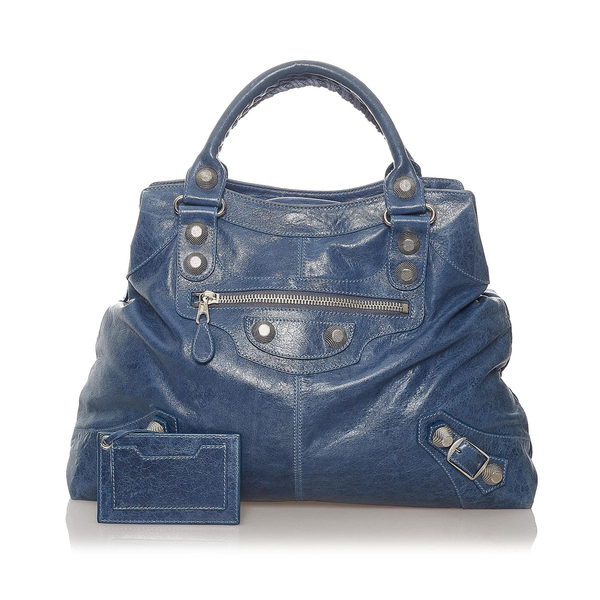 Balenciaga Motocross Giant 21 Brief Leather Handbag | Authentic Pre-Owned interior view