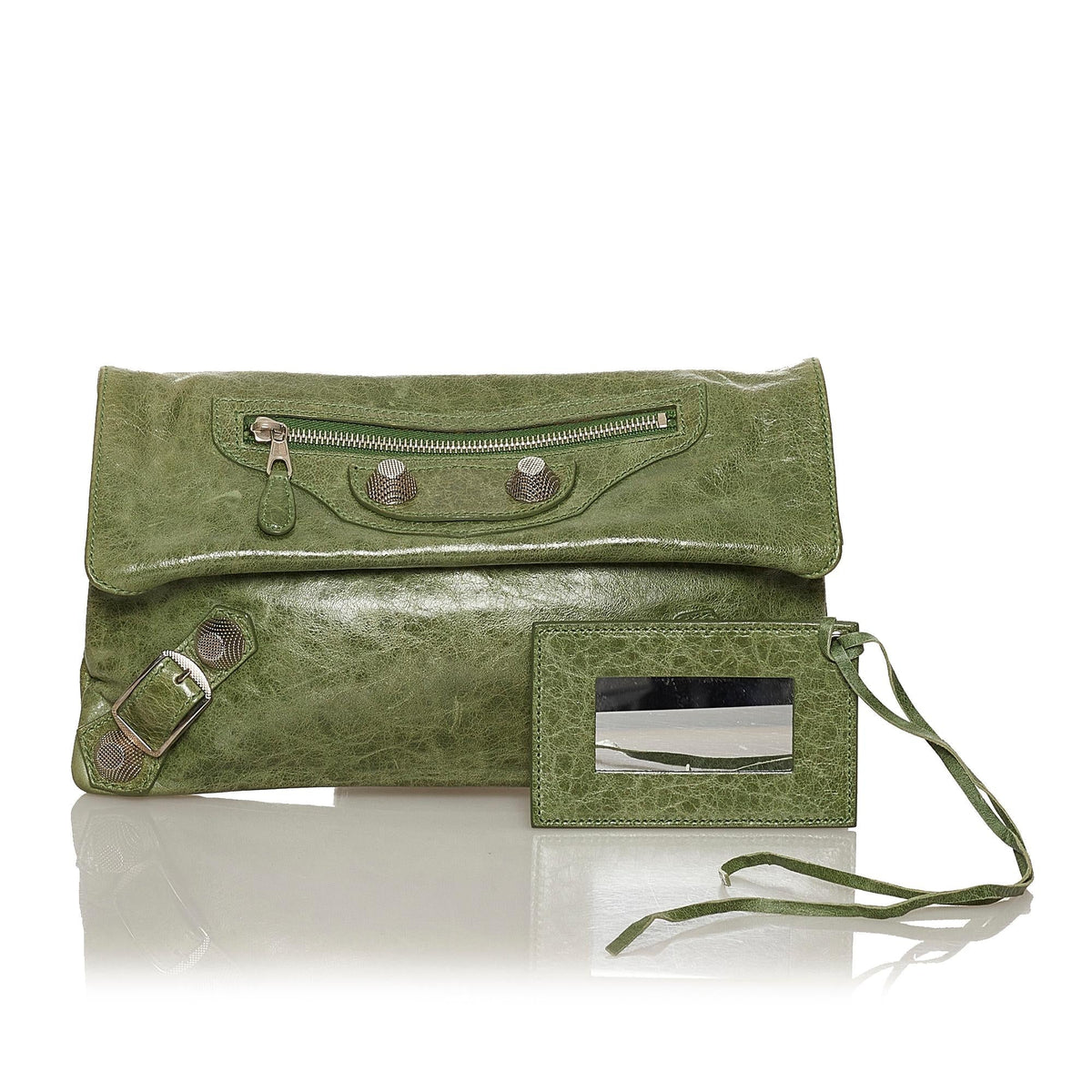 Balenciaga Motocross Giant 21 Envelope Clutch Bag 29282 | Authentic Pre-Owned interior view