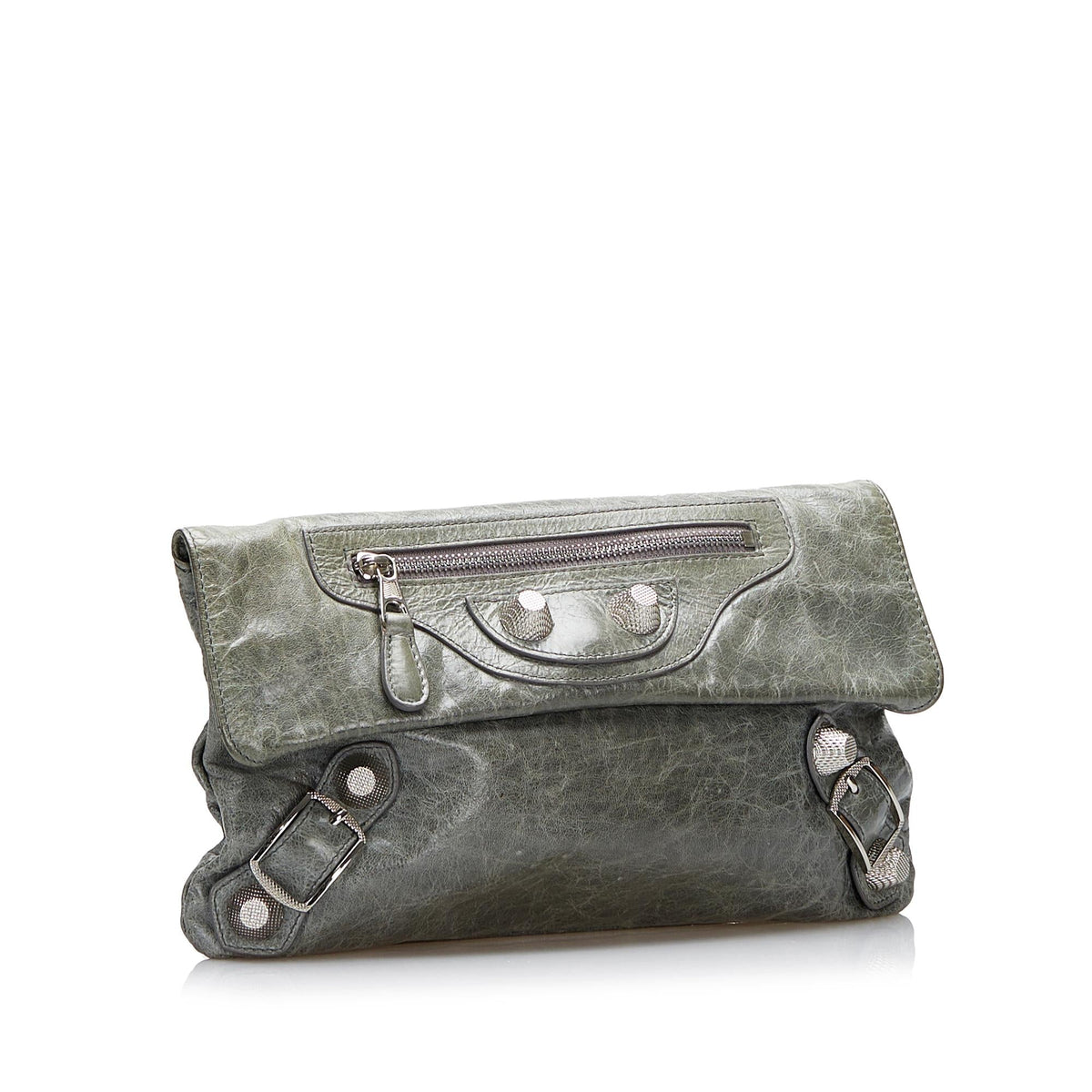 Balenciaga Motocross Giant 21 Envelope Clutch Bag eQTFnb | Authentic Pre-Owned side view