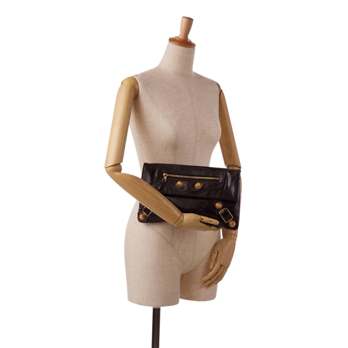 Balenciaga Motocross Giant 21 Envelope Clutch | Authentic Pre-Owned interior view