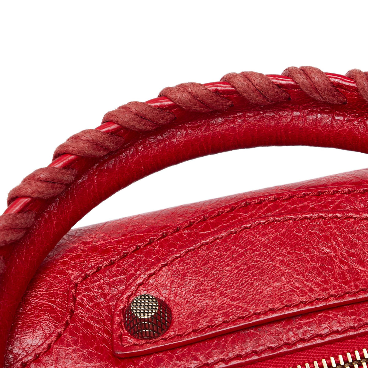 Balenciaga Motocross Giant Town Satchel | Authentic Pre-Owned close-up view