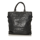 Balenciaga Motocross Hexagon Lambskin Leather Tote Bag angle view