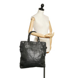 Balenciaga Motocross Hexagon Lambskin Leather Tote Bag interior view