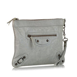 Balenciaga Motocross Lambskin Leather Clutch Bag | Authentic Pre-Owned side view