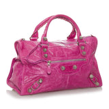 Balenciaga Motocross Leather Giant Brogues Work Bag | Authentic Pre-Owned side view