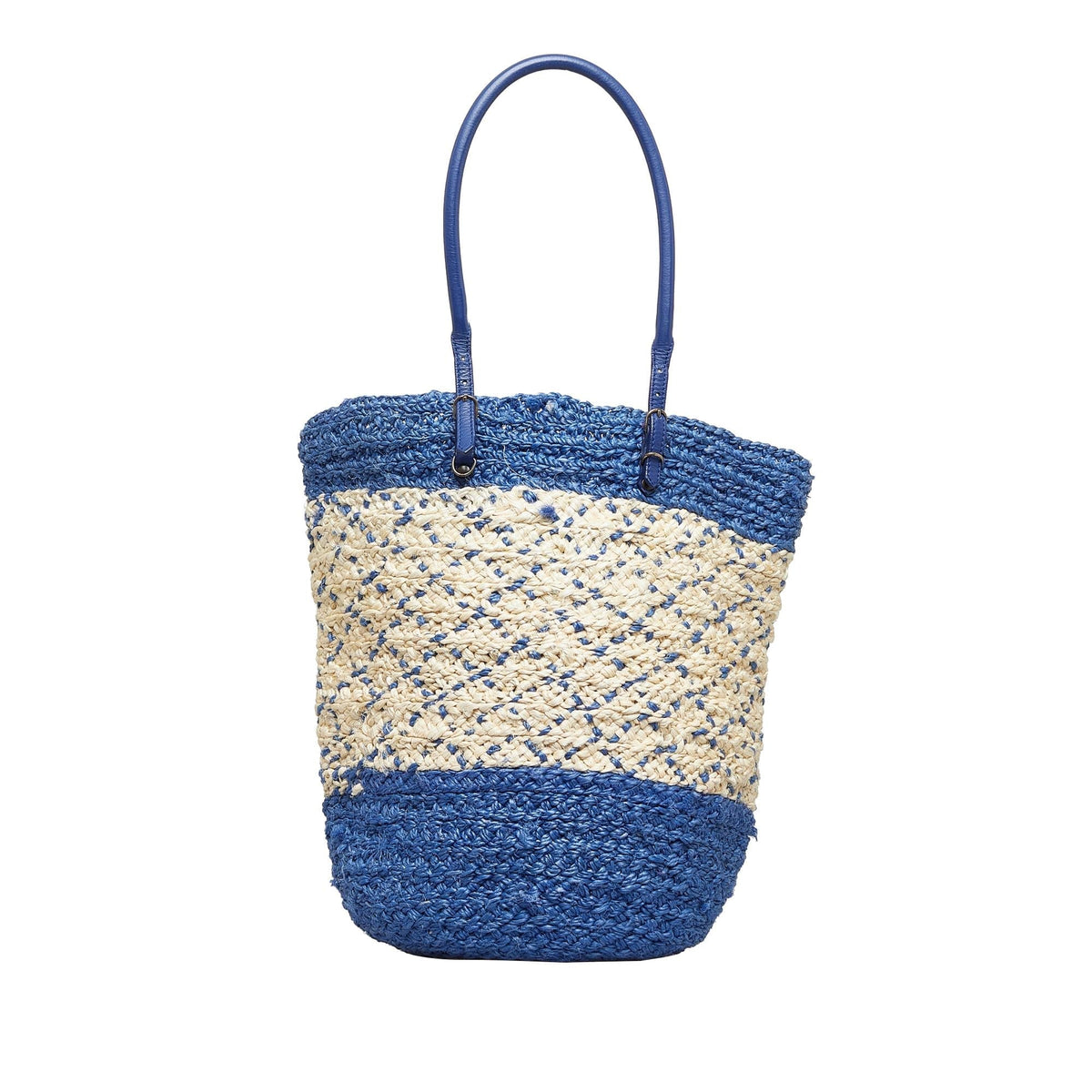 Balenciaga Motocross Panier Raffia Tote | Authentic Pre-Owned angle view