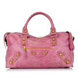 Balenciaga Motocross Part Time Giant 21 Leather Satchel