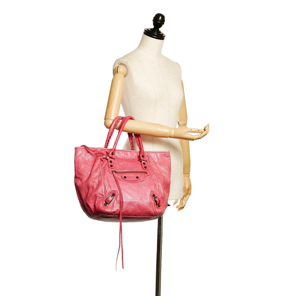 Balenciaga Motocross Sunday Leather Tote Bag 33255 | Authentic Pre-Owned interior view