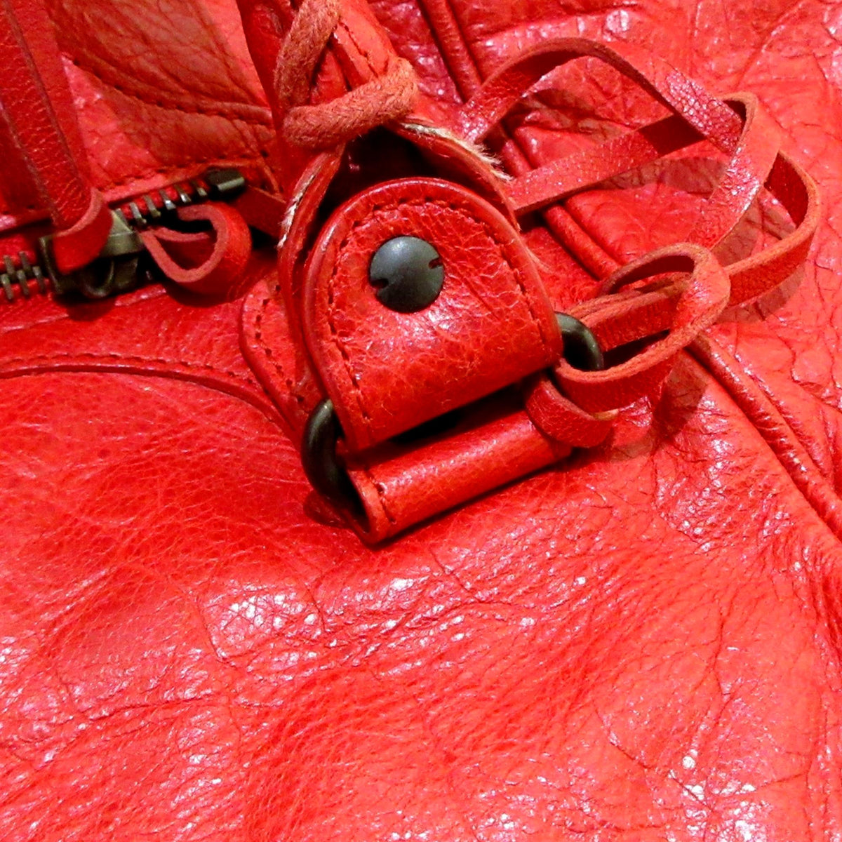 Balenciaga Motocross Sunday Leather Tote Bag 36401 | Authentic Pre-Owned side view