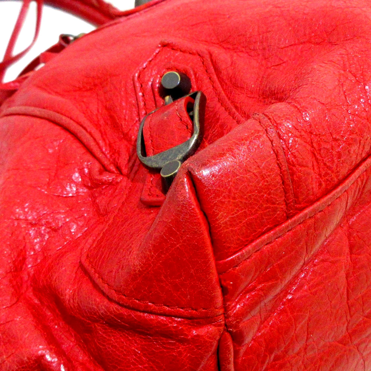 Balenciaga Motocross Sunday Leather Tote Bag 36401 | Authentic Pre-Owned back view