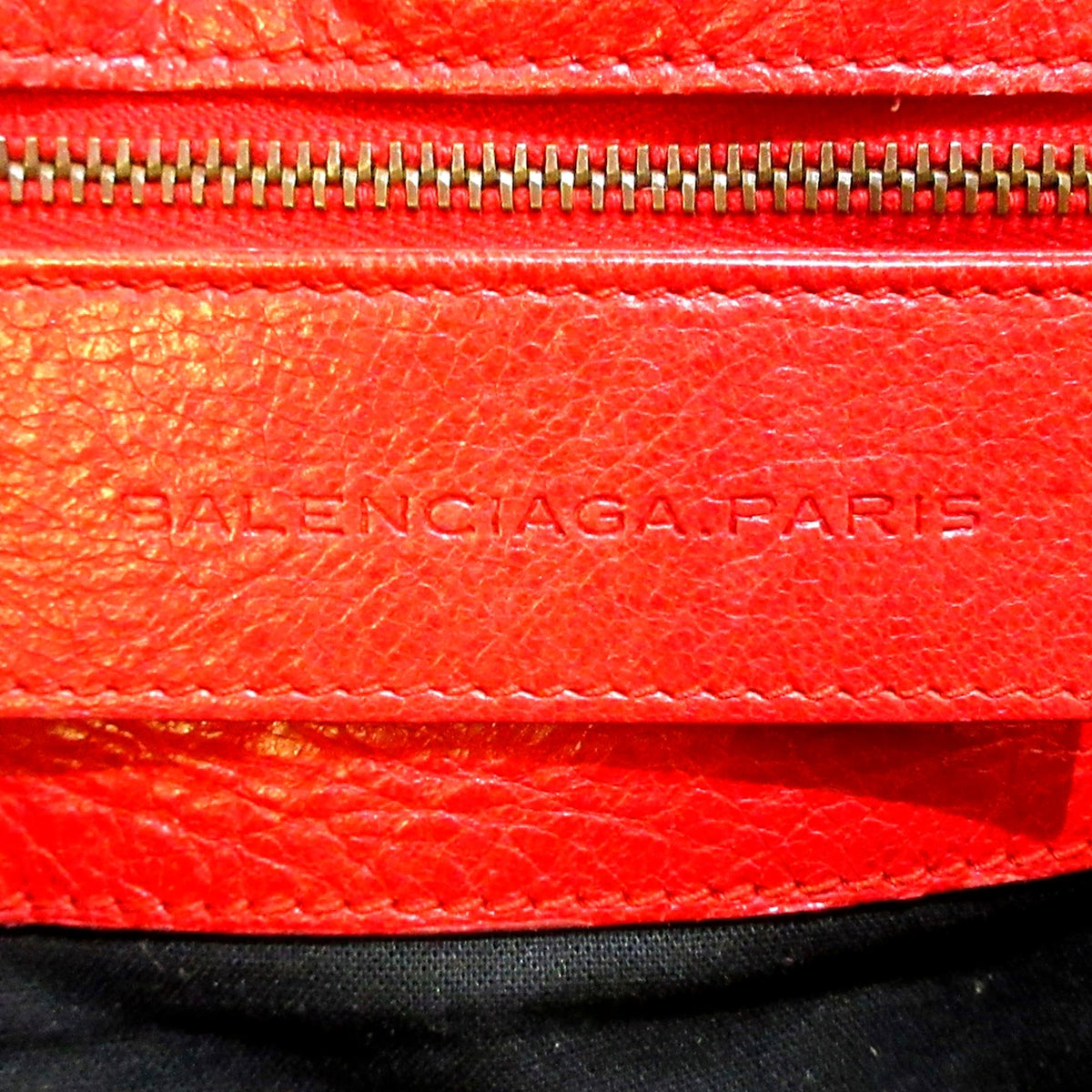 Balenciaga Motocross Sunday Leather Tote Bag 36401 | Authentic Pre-Owned hardware detail