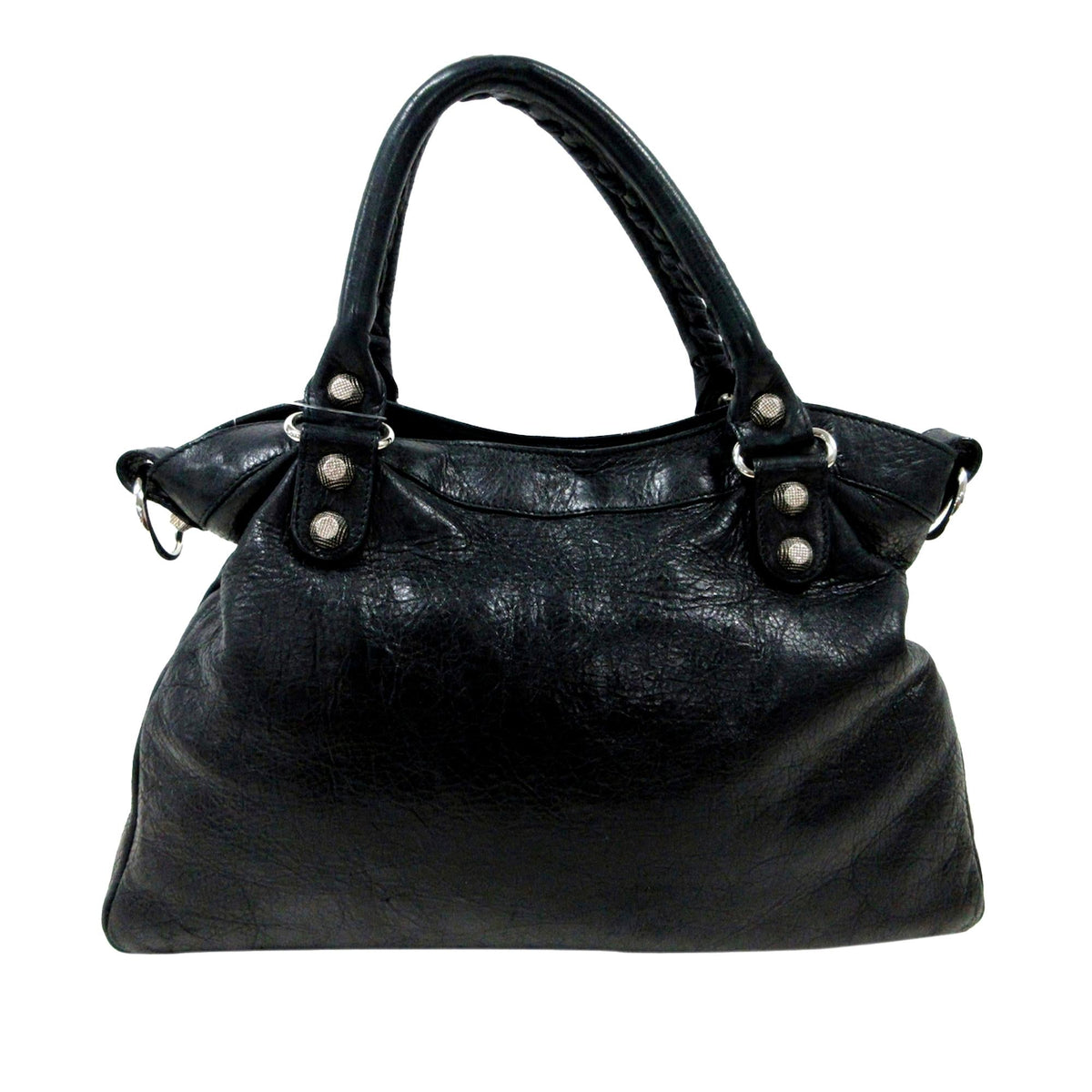 Balenciaga Motocross Town Giant Leather Handbag | Authentic Pre-Owned angle view