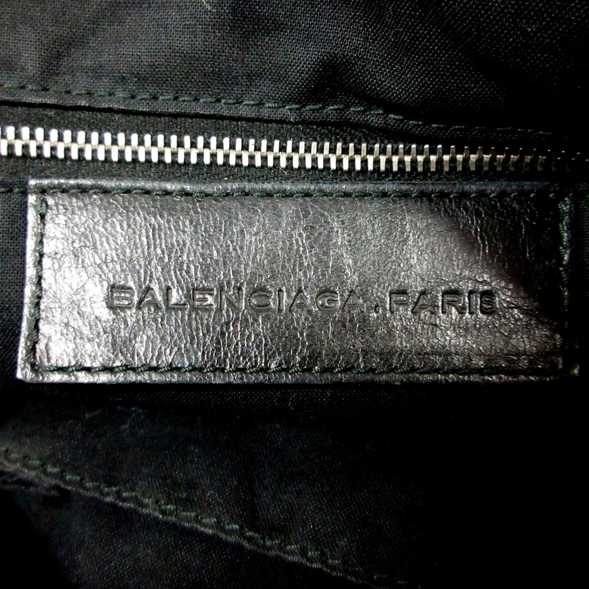 Balenciaga Motocross Town Giant Leather Handbag | Authentic Pre-Owned hardware detail