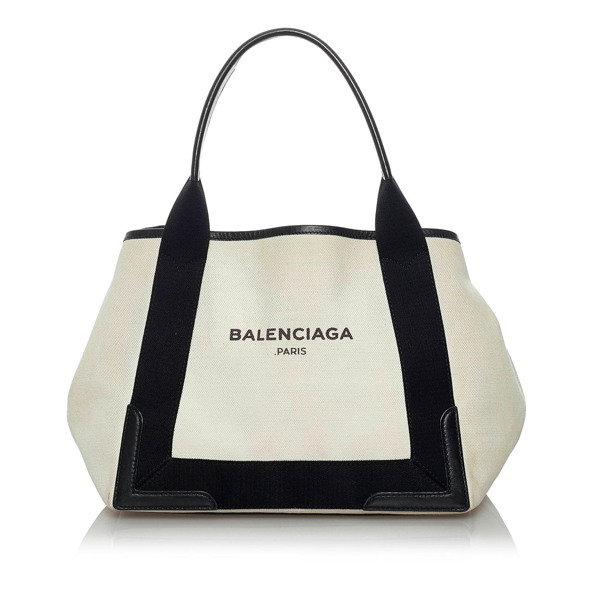 Balenciaga Navy Cabas Canvas Handbag | Authentic Pre-Owned