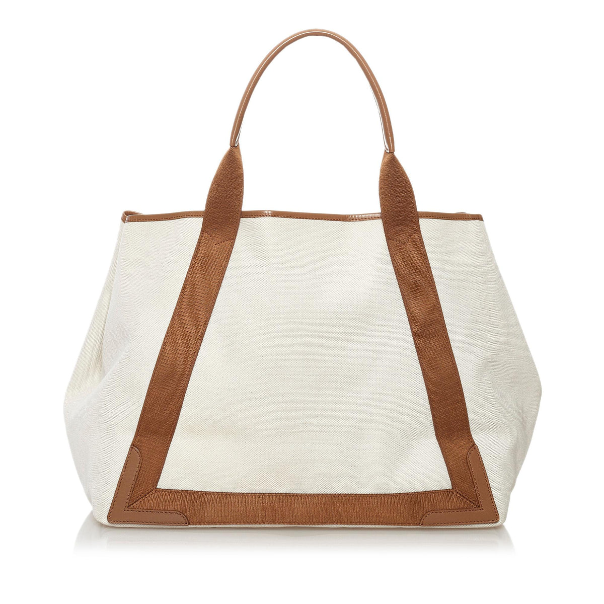 Balenciaga Navy Cabas Canvas Tote Bag | Authentic Pre-Owned angle view