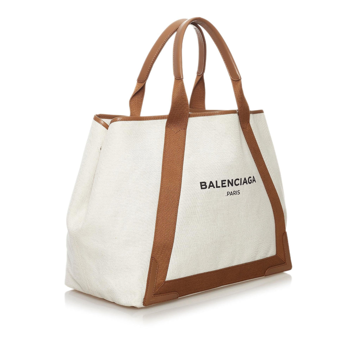 Balenciaga Navy Cabas Canvas Tote Bag | Authentic Pre-Owned side view
