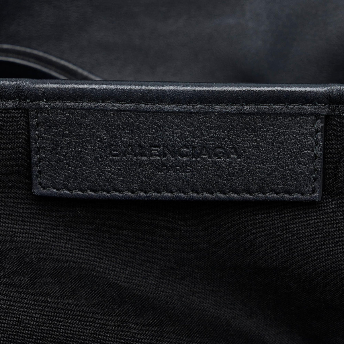 Balenciaga Navy Cabas M Tote Bag | Authentic Pre-Owned front view