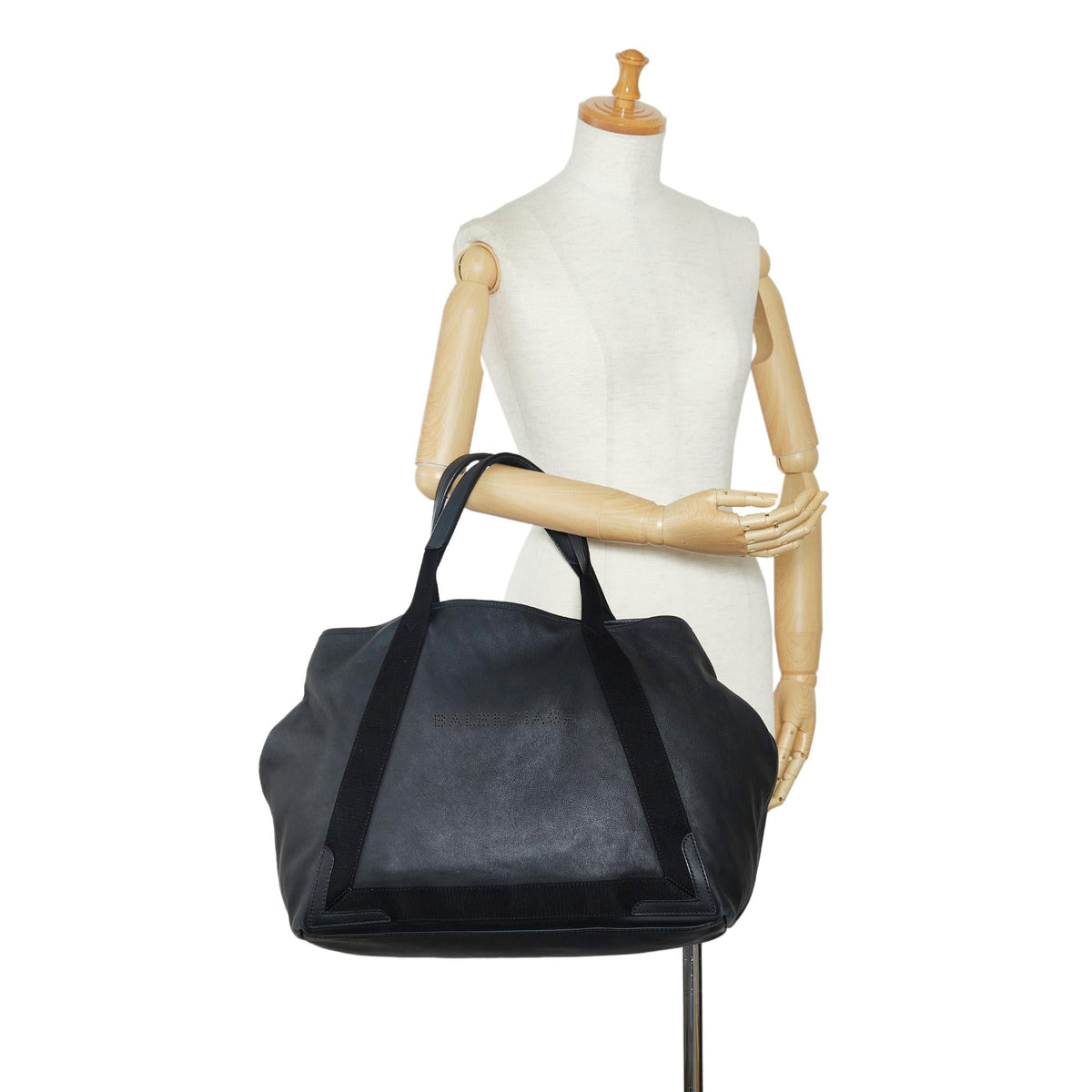 Balenciaga Navy Cabas M Tote Bag | Authentic Pre-Owned interior view