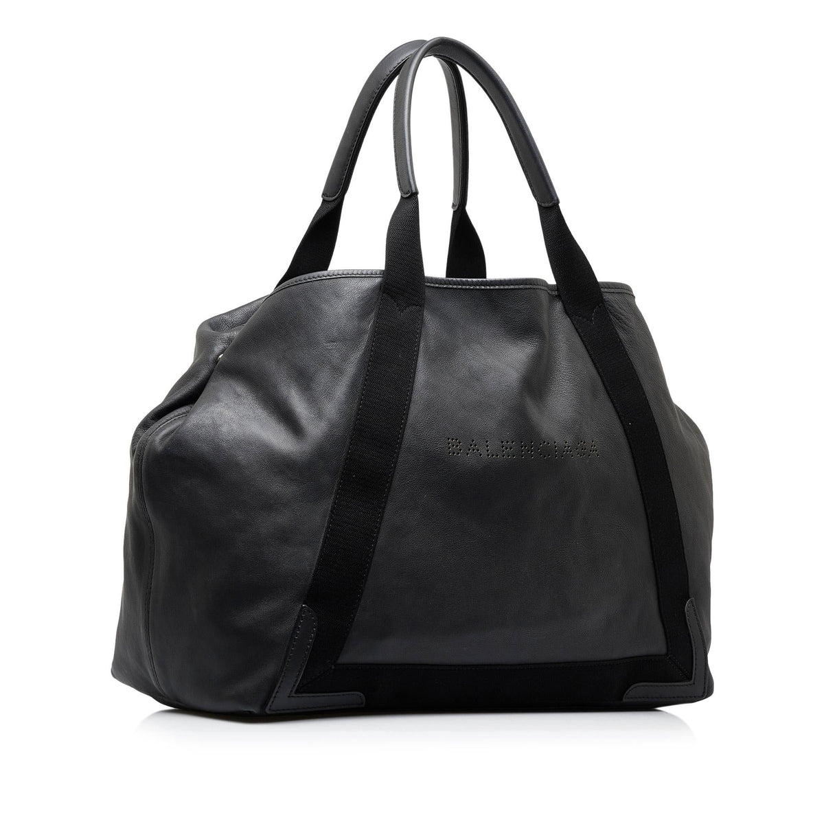 Balenciaga Navy Cabas M Tote Bag | Authentic Pre-Owned side view