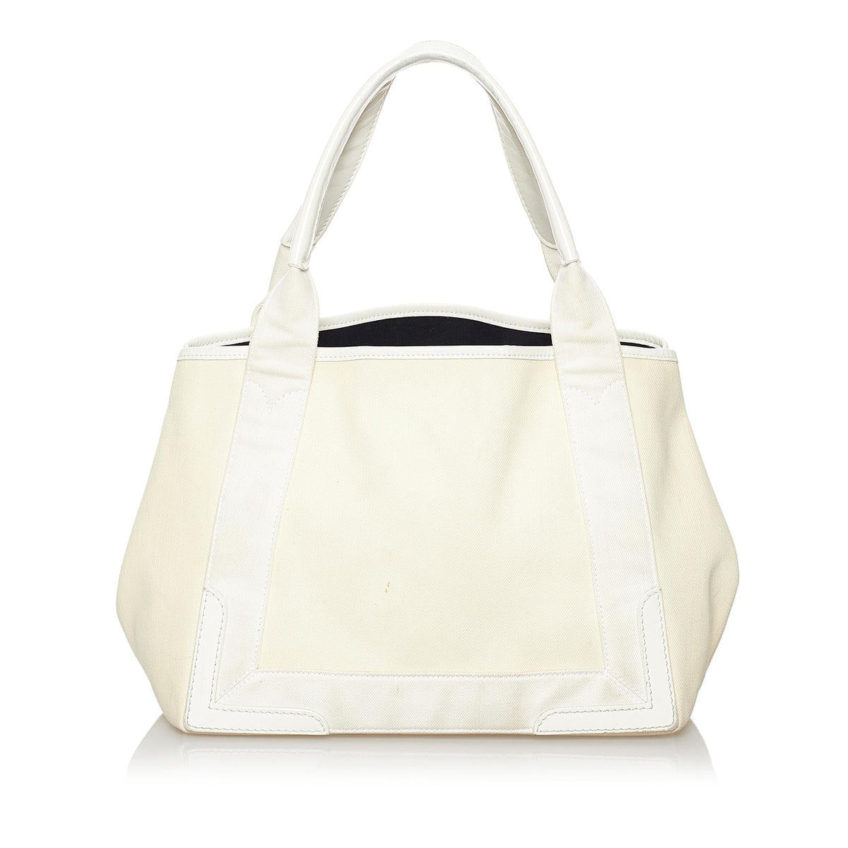 Balenciaga Navy Cabas S Canvas Tote Bag 29833 | Authentic Pre-Owned angle view