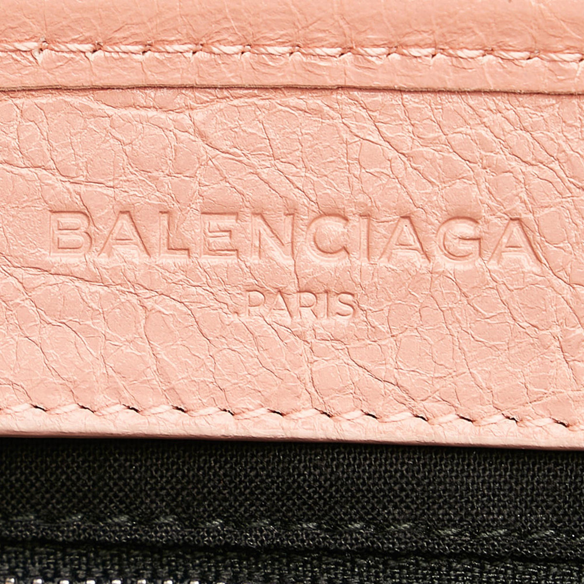 Balenciaga Navy Cabas S Leather Tote Bag 27677 | Authentic Pre-Owned detail view