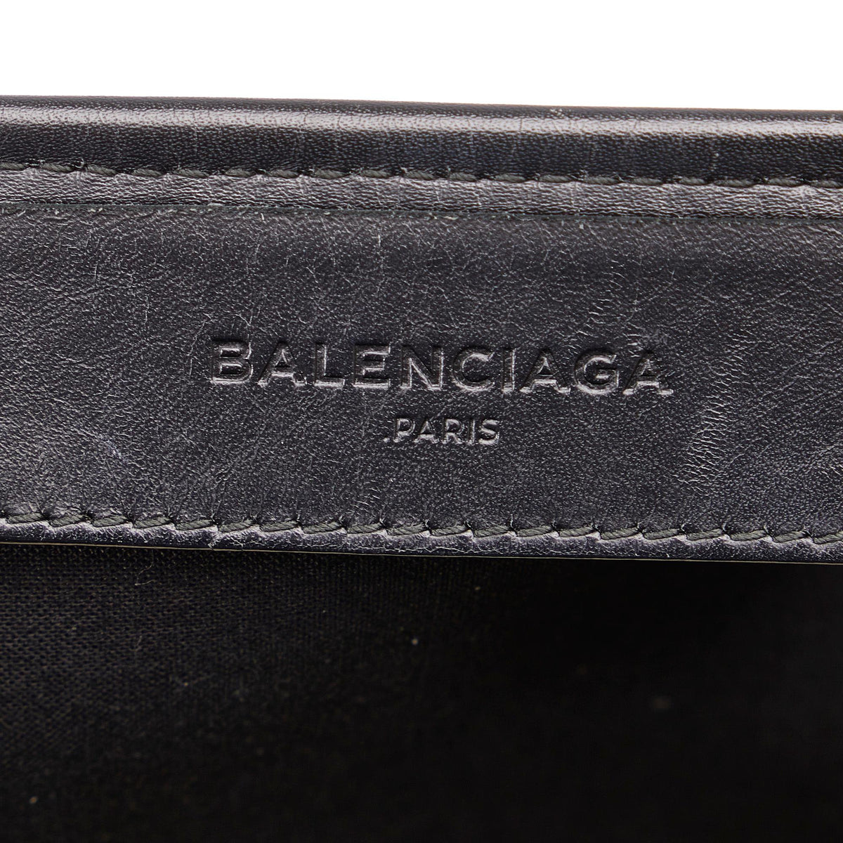 Balenciaga Navy Cabas S Tote ANy2gq | Authentic Pre-Owned close-up view