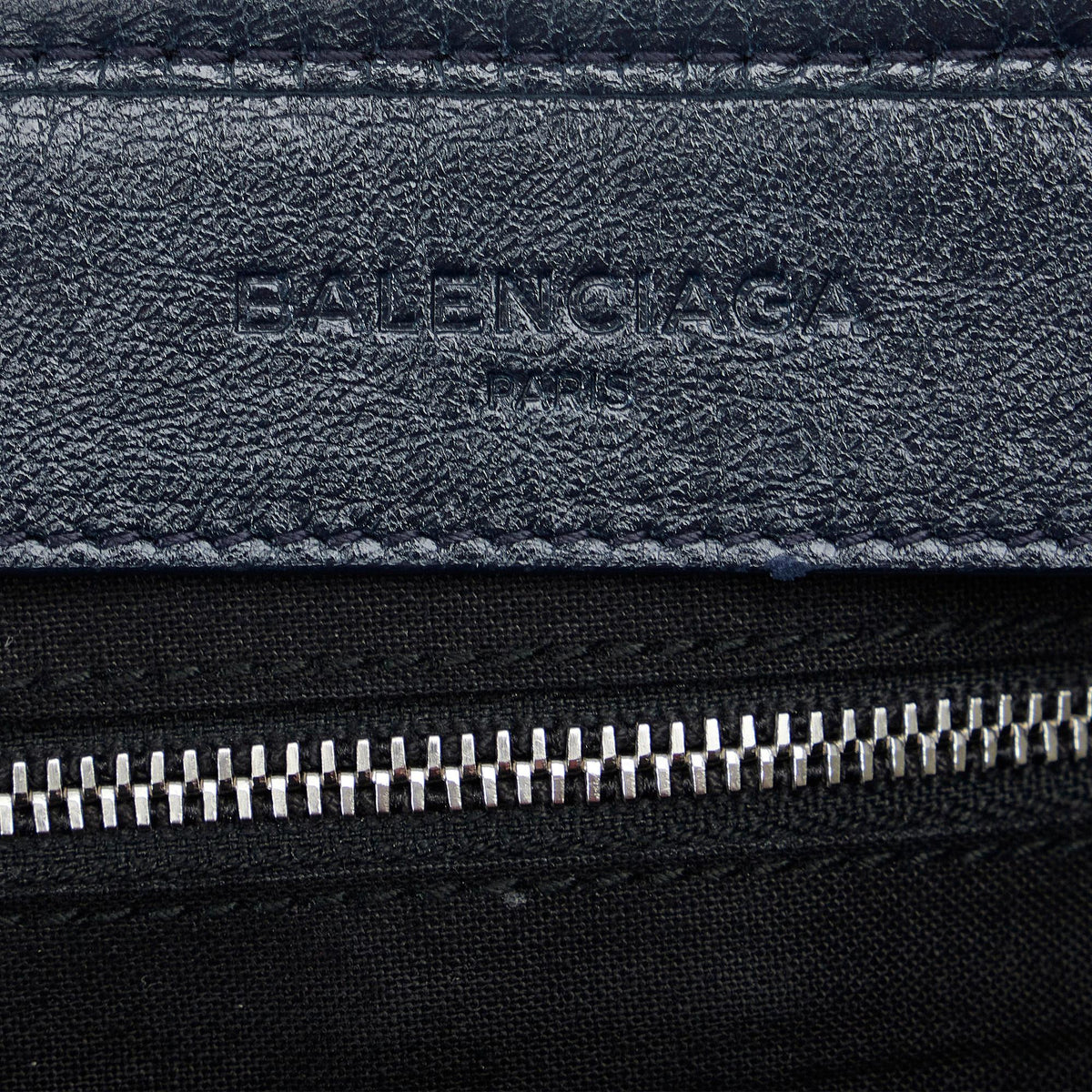 Balenciaga Navy Cabas S Tote LSMOX8 | Authentic Pre-Owned hardware detail