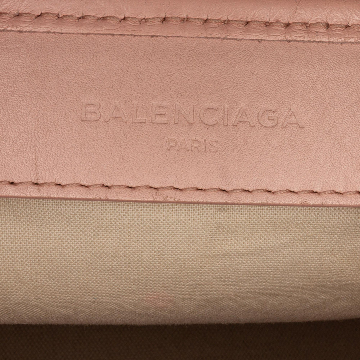 Balenciaga Navy Cabas S Tote QP0N5r | Authentic Pre-Owned close-up view