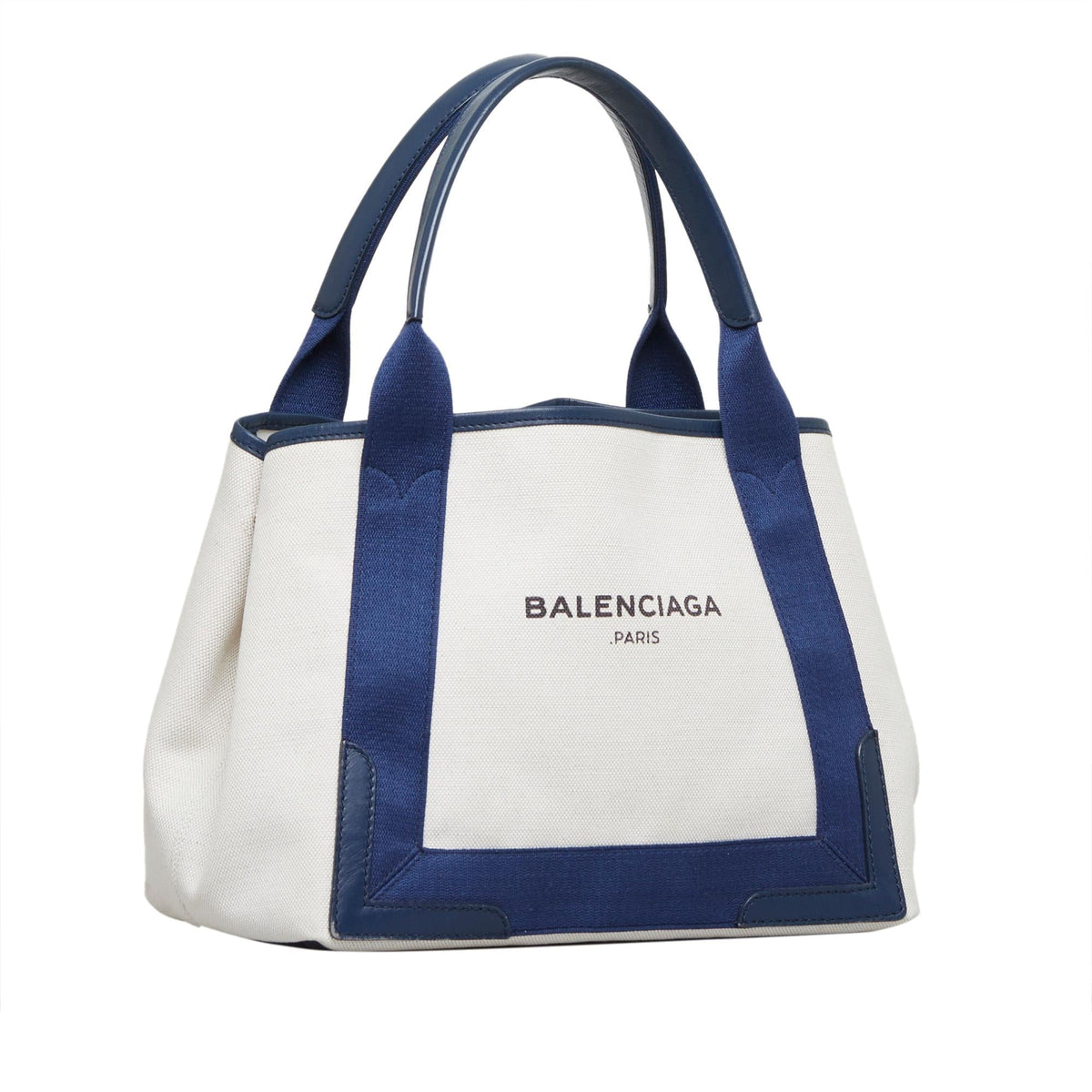 Balenciaga Navy Cabas S WOhAW6 | Authentic Pre-Owned side view