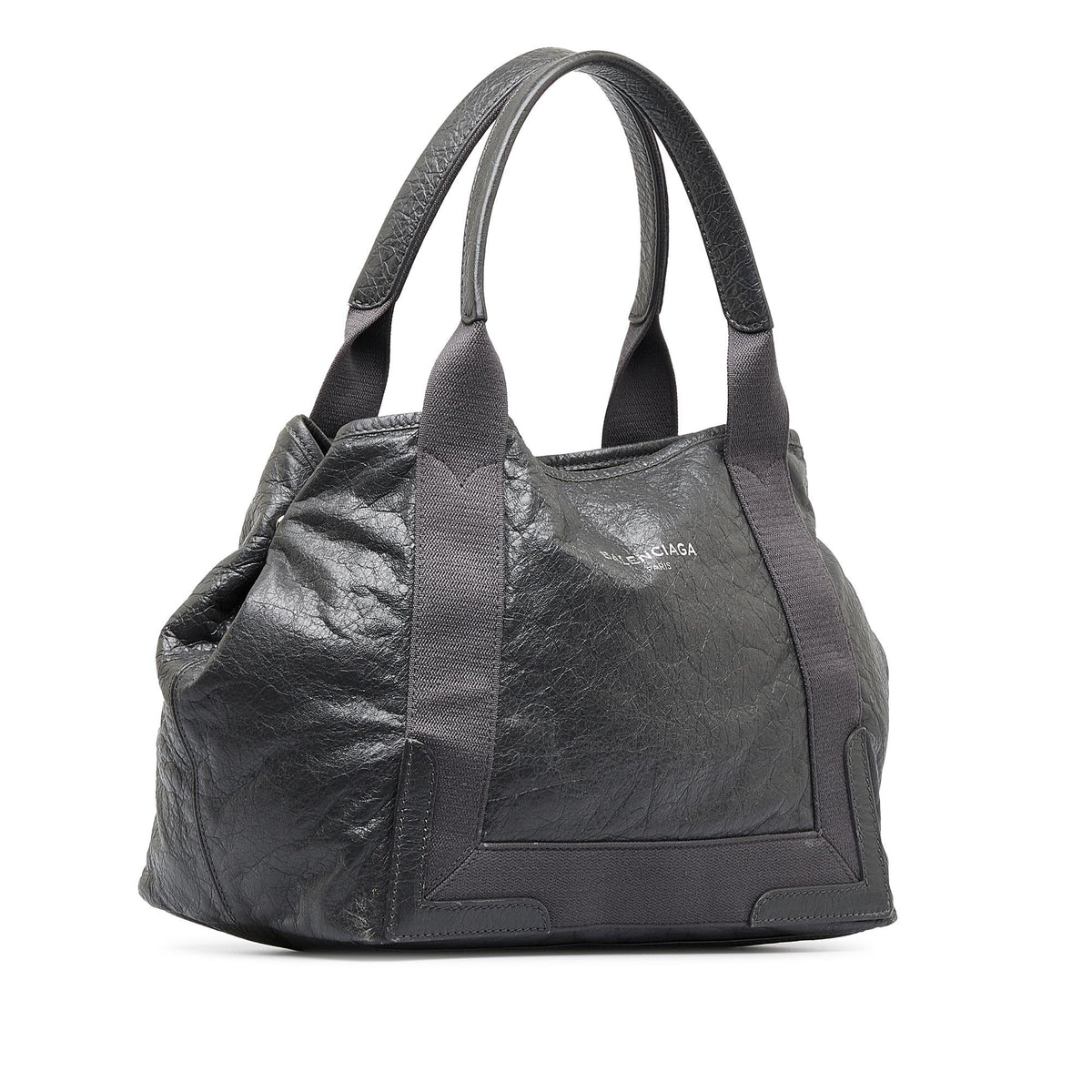Balenciaga Navy Cabas S qSdkBf | Authentic Pre-Owned side view