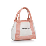 Balenciaga Navy Cabas XS Canvas Satchel 24720 | Authentic Pre-Owned side view