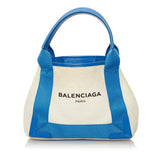 Balenciaga Navy Cabas XS Canvas Satchel 37718 | Authentic Pre-Owned