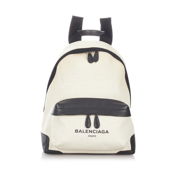 Balenciaga Navy Canvas Backpack | Designer Luxury Handbag