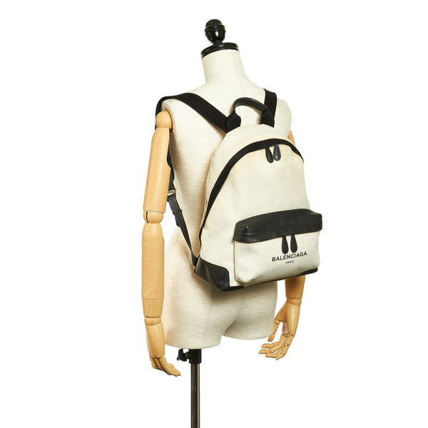 Balenciaga Navy Canvas Backpack | Designer Luxury Handbag