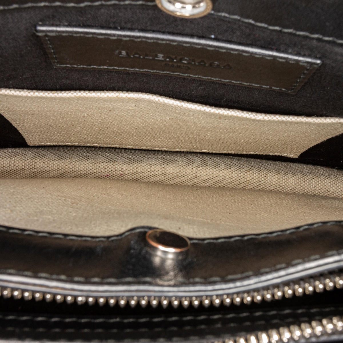 Balenciaga Navy Pochette Canvas Crossbody Bag | Authentic Pre-Owned detail view
