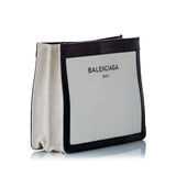 Balenciaga Navy Pochette Canvas Crossbody Bag | Authentic Pre-Owned side view