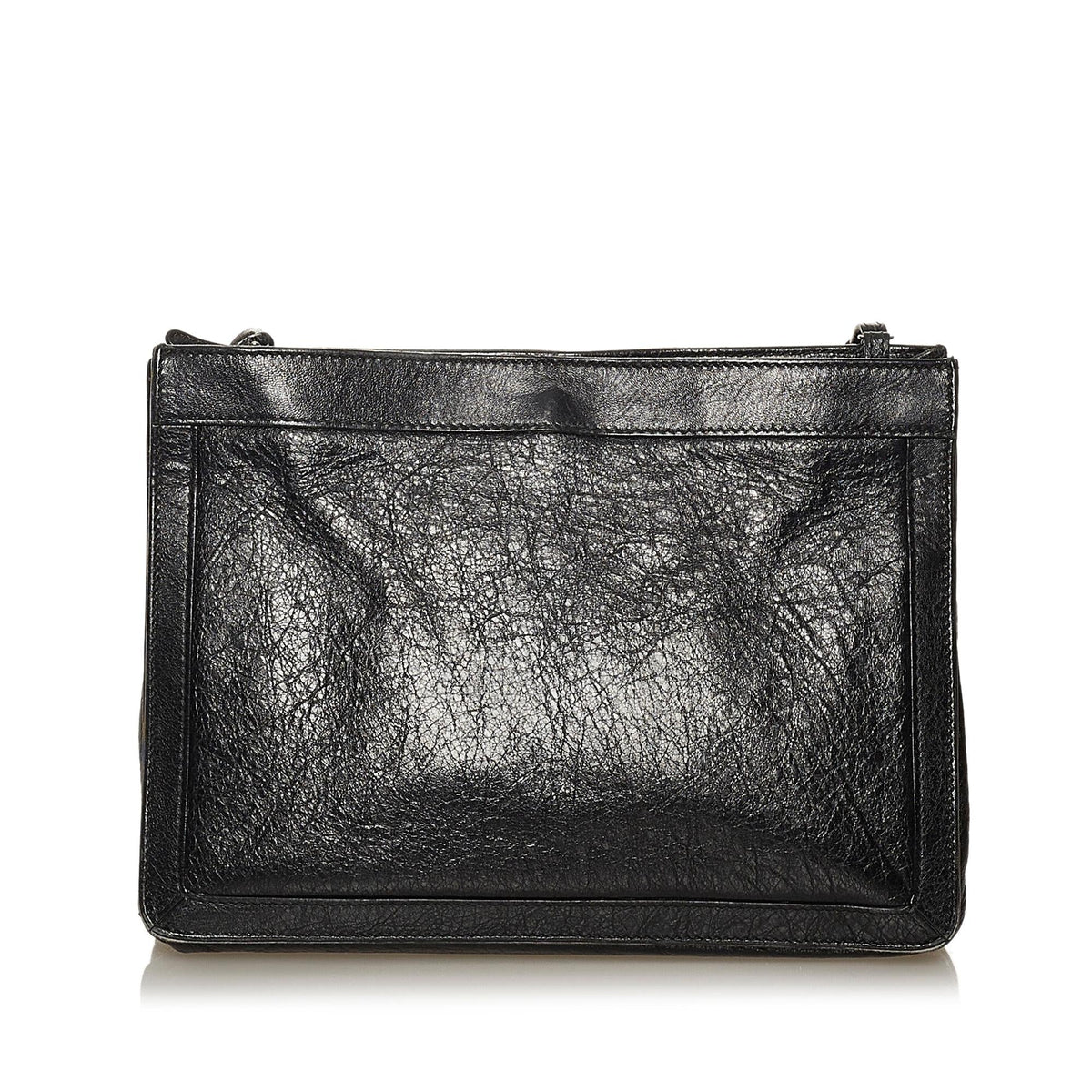 Balenciaga Navy Pochette S Canvas Crossbody Bag 28703 | Authentic Pre-Owned angle view