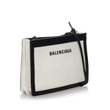 Balenciaga Navy Pochette S Canvas Crossbody Bag 29713 | Authentic Pre-Owned side view