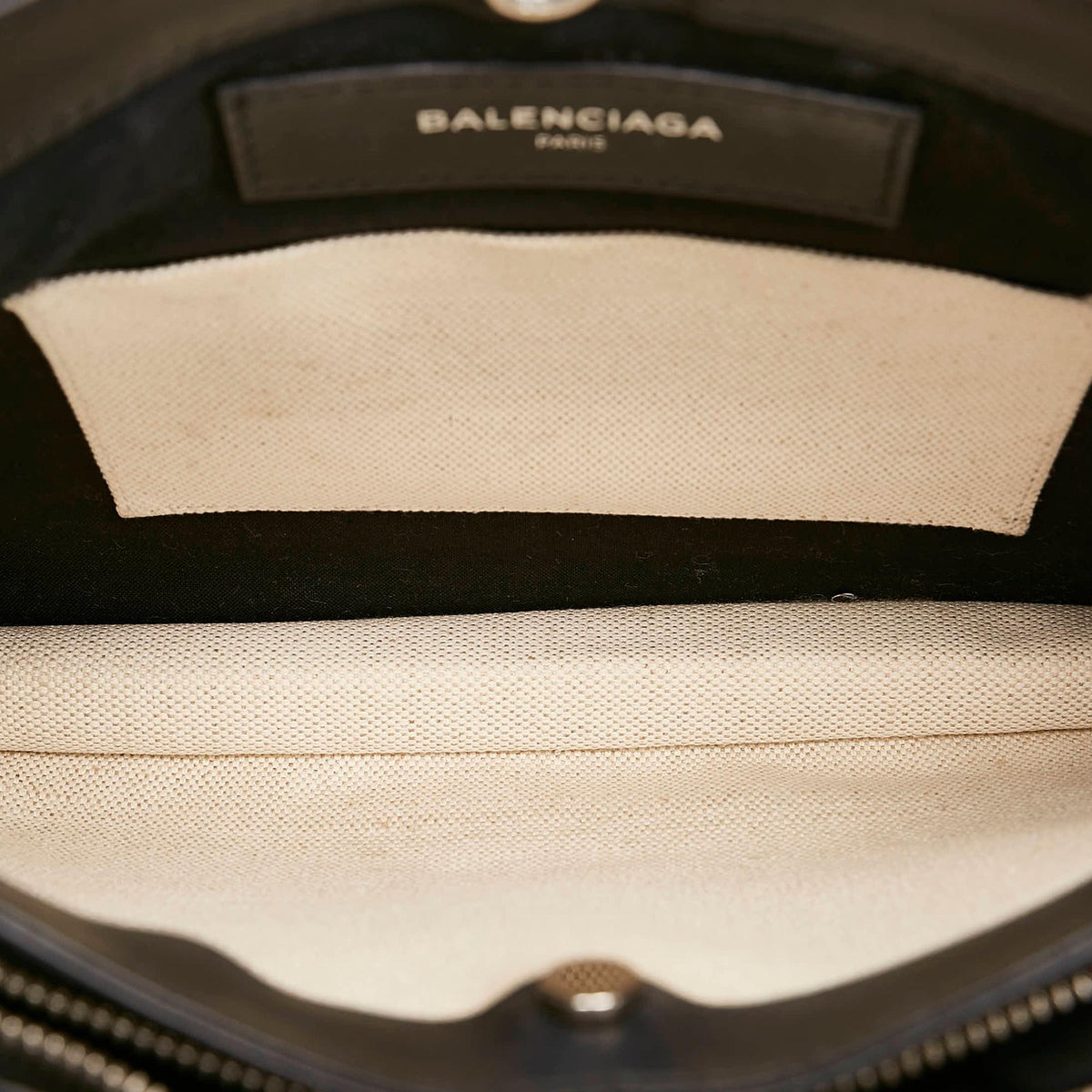 Balenciaga Navy Pochette S Canvas Crossbody Bag 30485 | Authentic Pre-Owned detail view