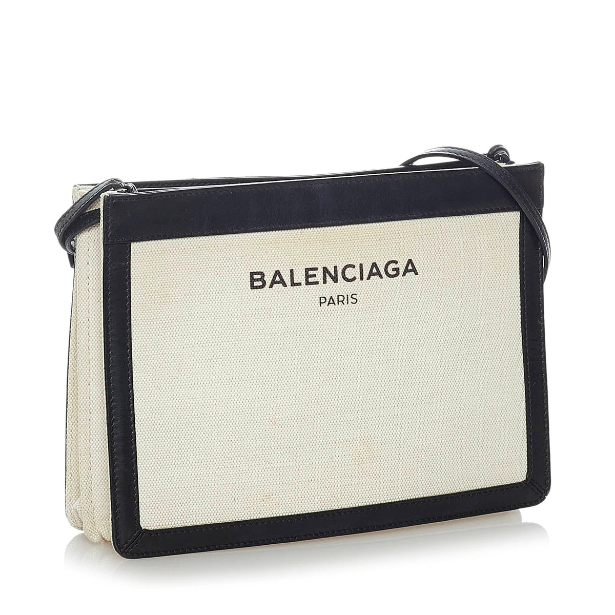 Balenciaga Navy Pochette S Canvas Crossbody Bag 30485 | Authentic Pre-Owned side view