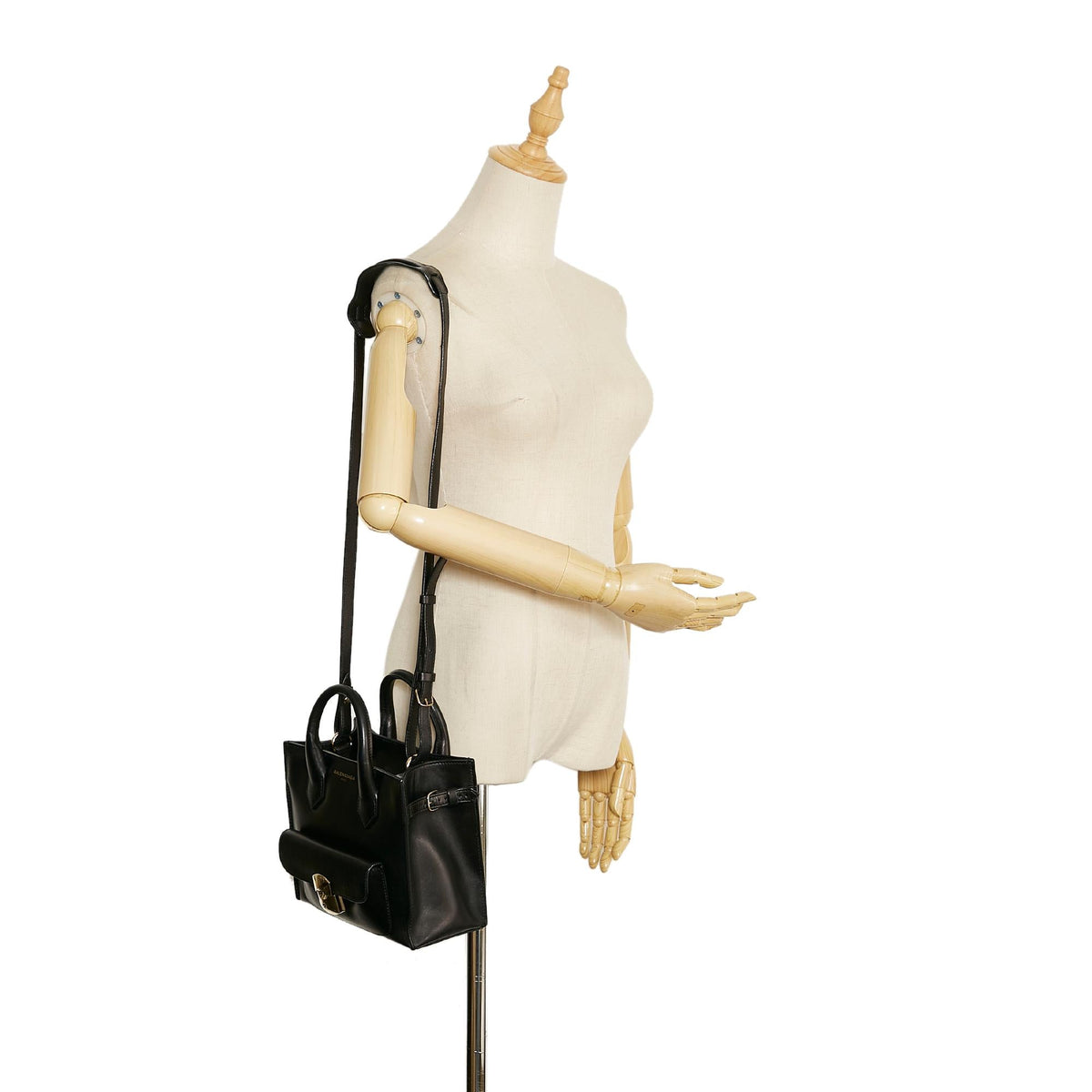 Balenciaga Padlock All Afternoon Satchel | Authentic Pre-Owned interior view